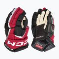 CCM JetSpeed FT6 Pro SR hockey gloves black/red/white