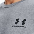 Men's Under Armour Sportstyle Left Chest SS steel light heather/black training t-shirt 3