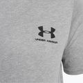 Men's Under Armour Sportstyle Left Chest SS steel light heather/black training t-shirt 6