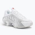 Nike Shox R4 women's shoes white/metalsilver/max orange