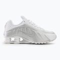 Nike Shox R4 women's shoes white/metalsilver/max orange 2