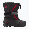 Sorel Flurry Dtv black/bright red children's snow boots 2