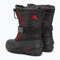 Sorel Flurry Dtv black/bright red children's snow boots 3