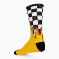 Men's Vans Flame Check Crew socks black/white/check/flame 2