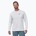 Men's Patagonia P-6 Logo Responsibili Longsleeve white