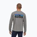 Men's Patagonia P-6 Logo Responsibili gravel heather longsleeve 2