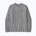 Men's Patagonia P-6 Logo Responsibili gravel heather longsleeve 3