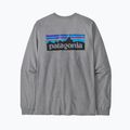 Men's Patagonia P-6 Logo Responsibili gravel heather longsleeve 4
