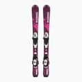 Children's downhill skis Salomon Lux Jr S + C5 bordeau/pink