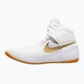 Nike Fury white/metallic gold wrestling shoes 2