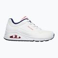 SKECHERS Uno Stand On Air women's shoes white durabuck/navy/red trim/mesh 2