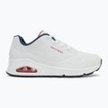 SKECHERS Uno Stand On Air women's shoes white durabuck/navy/red trim/mesh 2