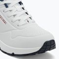SKECHERS Uno Stand On Air women's shoes white durabuck/navy/red trim/mesh 7