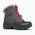 Columbia Rope Tow III WP Girl children's snow boots dark grey/haute pink 11
