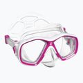 Children's snorkelling set Mares Tapu Jr pink/white/clear 2