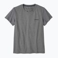 Women's Patagonia P-6 Logo Responsibili-Tee gravel heather trekking t-shirt 4