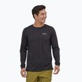 Men's Patagonia Cap Cool Merino Blend Longsleeve Graphic heritage header/black