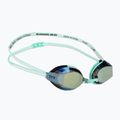 Women's swimming goggles TYR Blackops 140 Ev Racing Mirrored gold/ mint/ white