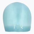 TYR Long Hair Wrinkle Free Silicone swimming cap light blue