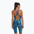 Ladies' one-piece swimsuit TYR Thresher Open Back Hyperblitz blue/green 2