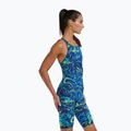Ladies' one-piece swimsuit TYR Thresher Open Back Hyperblitz blue/green 4