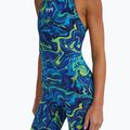 Ladies' one-piece swimsuit TYR Thresher Open Back Hyperblitz blue/green 7