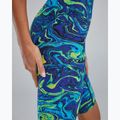 Ladies' one-piece swimsuit TYR Thresher Open Back Hyperblitz blue/green 8