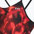 Women's one-piece swimsuit TYR Durafast Elite Waveform Cutoutfit red 3
