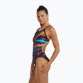 Women's one-piece swimsuit Tyr Durafast Elite Magmata Cutoutfit gold/multi/rainbow 3