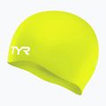 Children's swim cap TYR Wrinkle-Free Silicone limelight