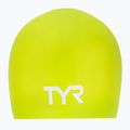Swim cap TYR Long Hair Wrinkle Free Silicone limelight