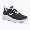 Women's training shoes SKECHERS Arch Fit Comfy Wave black/lavender