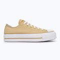 Converse women's trainers Chuck Taylor All Star Lift Platform Herringbone Stripe utility sunflower/trek tan 2