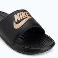 Women's flip-flops Nike Victori One Slide black/black/metallic red bronze 7