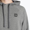 Men's Under Armour Rival Hoodie pitch gray light heather/onyx white 6