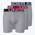 Under Armour men's Charged Cotton 6 in 3 Pack boxer shorts UAR-1363617011