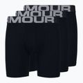 Under Armour men's Charged Cotton 6 in 3 Pack boxer shorts black UAR-1363617001