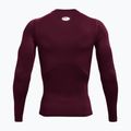 Under Armour men's training longsleeve Ua HG Armour Comp LS maroon/white 5