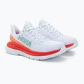 Women's running shoes HOKA Mach 4 white/fiesta 4
