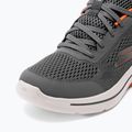 Men's SKECHERS Go Walk Arch Fit Idyllic charcoal/white/orange shoes 8