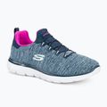 Women's SKECHERS Summits Quick Getaway navy/hot pink shoes