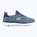 Women's SKECHERS Summits Quick Getaway navy/hot pink shoes 2