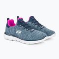 Women's SKECHERS Summits Quick Getaway navy/hot pink shoes 4