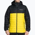 Columbia Powder Lite Hooded men's down jacket black/yellow 1693931