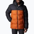 Columbia Pike Lake Hooded men's down jacket black and orange 1738032