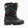 Sorel Flurry Print Boys black/black children's snow boots 2