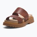Timberland Clairemont Way women's slides dark red full grain 8