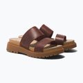 Timberland Clairemont Way women's slides dark red full grain 11