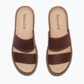 Timberland Clairemont Way women's slides dark red full grain 12