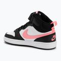 Children's shoes Nike Court Borough Mid 2 black/sunset pulse/white 3